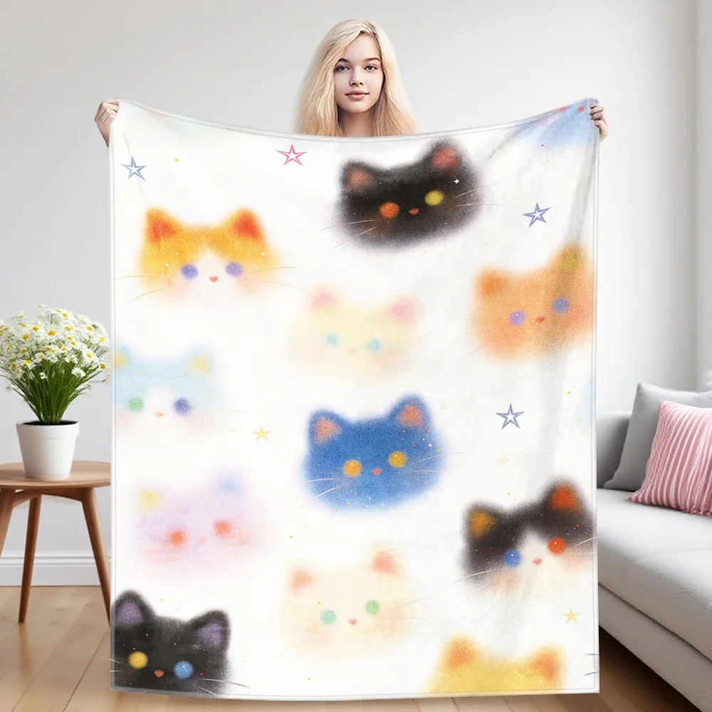 Dream Cat Nap Blanket,Flannel Blanket,Suitable For Sofas,Beds,Cars,Rooms,Offices,Camping,Exquisite Gift Blankets