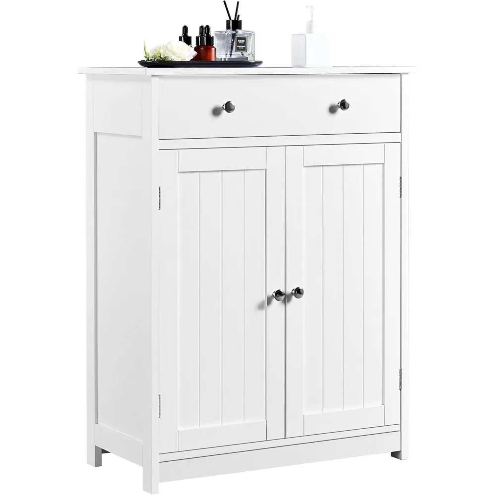 

Free Standing Bathroom Cabinet with 1 Drawer 2 Doors and Adjustable Shelf,Wooden Entryway Storage Cabinet, 11.8D x 23.6W x 31.5H