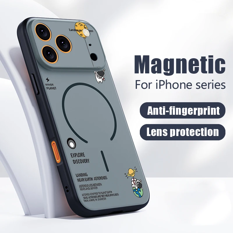 Hanging Astronaut Pattern Case For iPhone 17 Pro Max Magneti