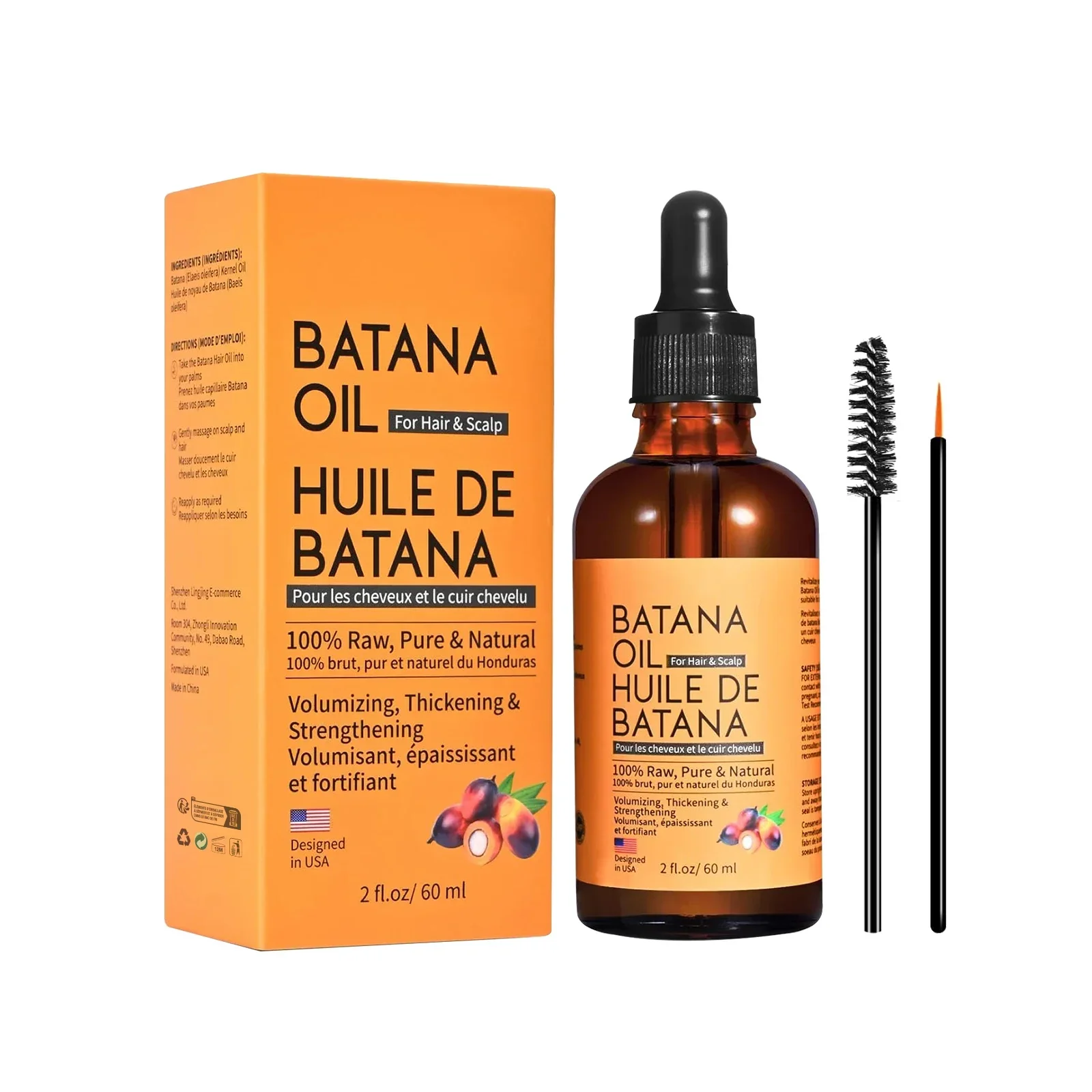 Aceite de Batana, aceite de romero para el crecimiento del cabello, fortalece las raíces, nutre el cuero cabelludo, reparación suave y rizada, aceite esencial para el cuidado del cabello con puntas abiertas