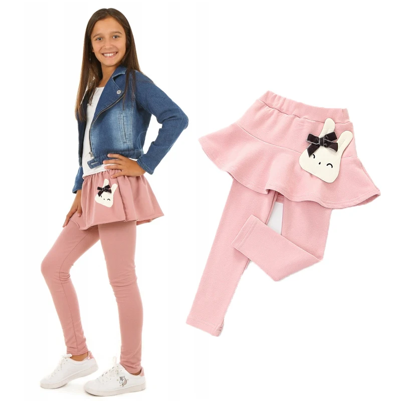 Spring Autumn Girls Leggings Cotton Skirt Legging For Kids Cotton Children Pants Baby Tutu Legins Toddler Trousers