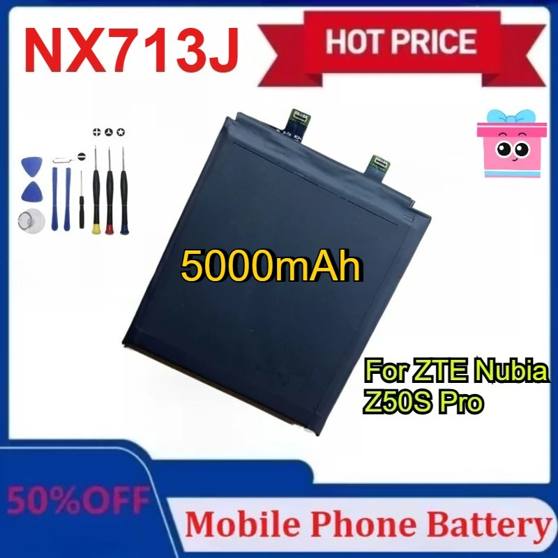 

New Li3949T44P8h776759 5000mAh Battery For ZTE Nubia Z50S Pro NX713J Mobile Phone 1ICP6/68/74 Mobile Phone Batteries+Free Tools