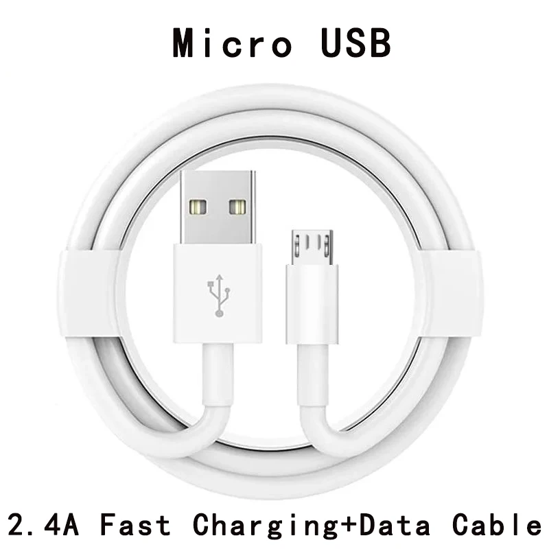 2.4A TPE Micro USB Data Cable Fast Charging V8 Android Mobile Cell Phone For Samsung Galaxy S6 S7 Note Xiaomi Huawei Quick Cord