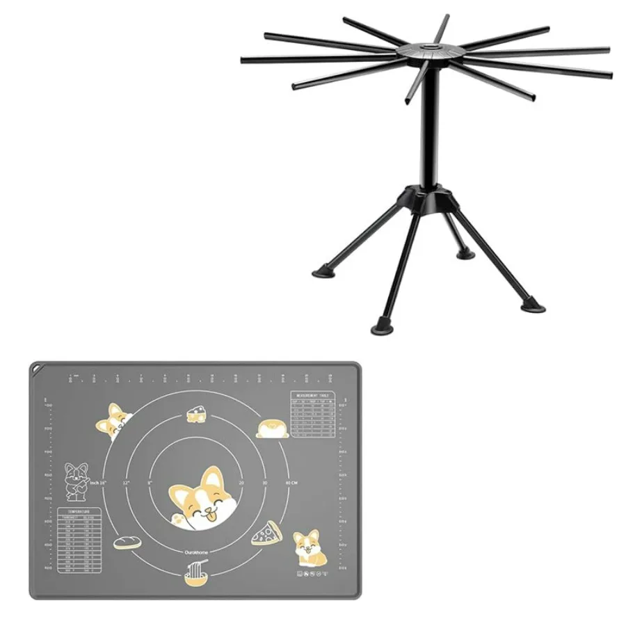 

Силиконовый коврик для выпечки кондитерских изделий с резаком для теста, очень толстый коврик для замешивания, складная сушилка для макарон, пластиковая складная D