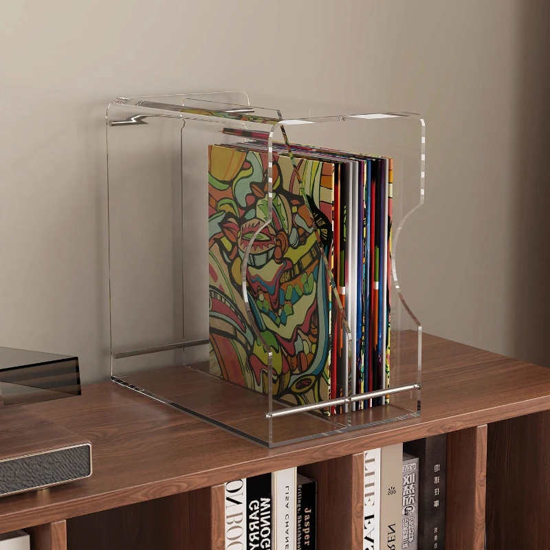 Modern Multi-Layer Acrylic Display Stand Transparent LP Record Storage Shelf Compact CD Holder Album Showcase Organizer