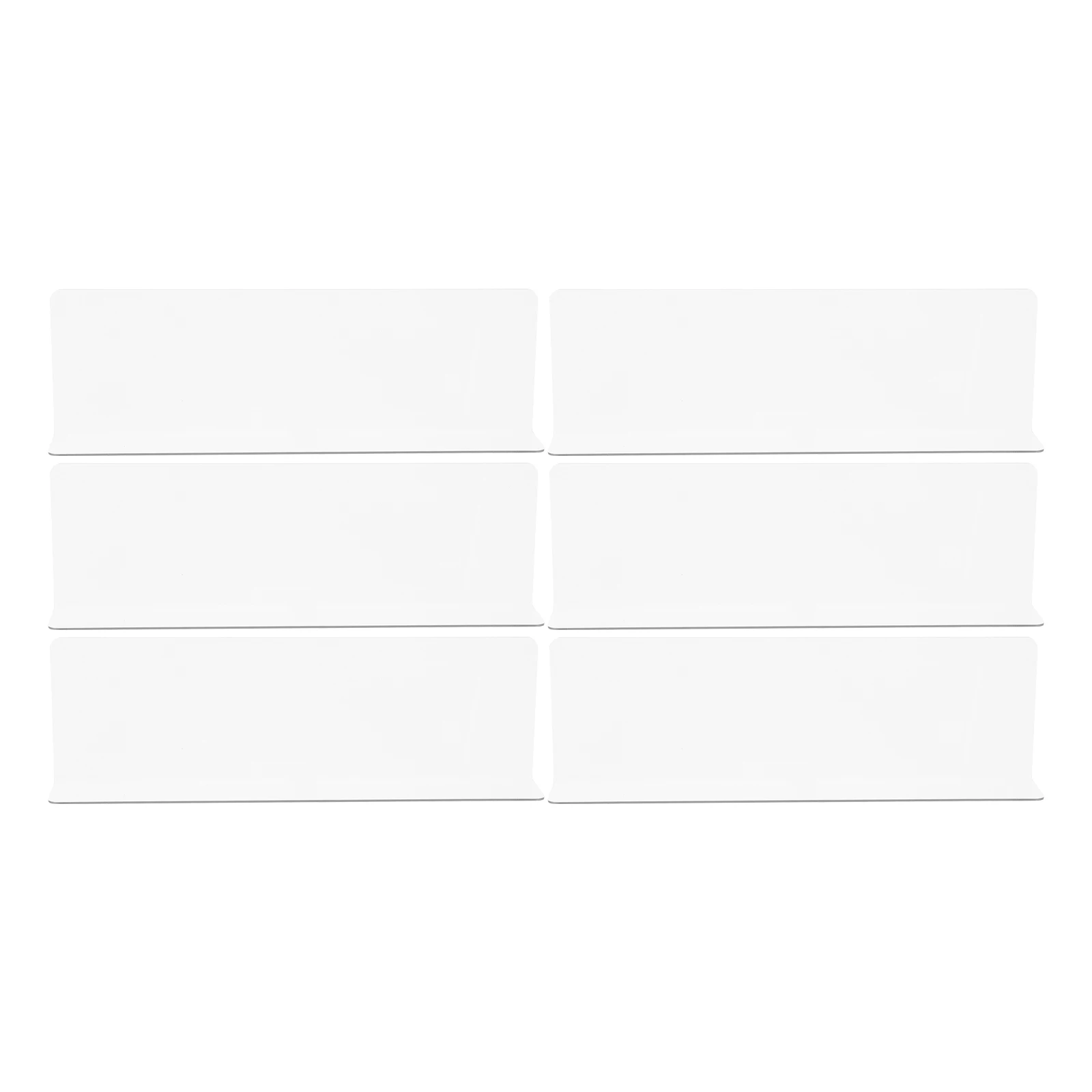 

6pcs L-shaped Shelf Dividers 20cmx6cm Clear Isolation Boards for Wardrobe Storage Closet Separators Plastic Material Organizers
