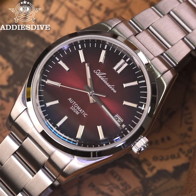 

ADDIESDIVE Top Brand Sappire NH35 Automatic Watch Waterproof Bubble Mirror Leisure Super Luminous Men Watch AD2071 Reloj Hombre