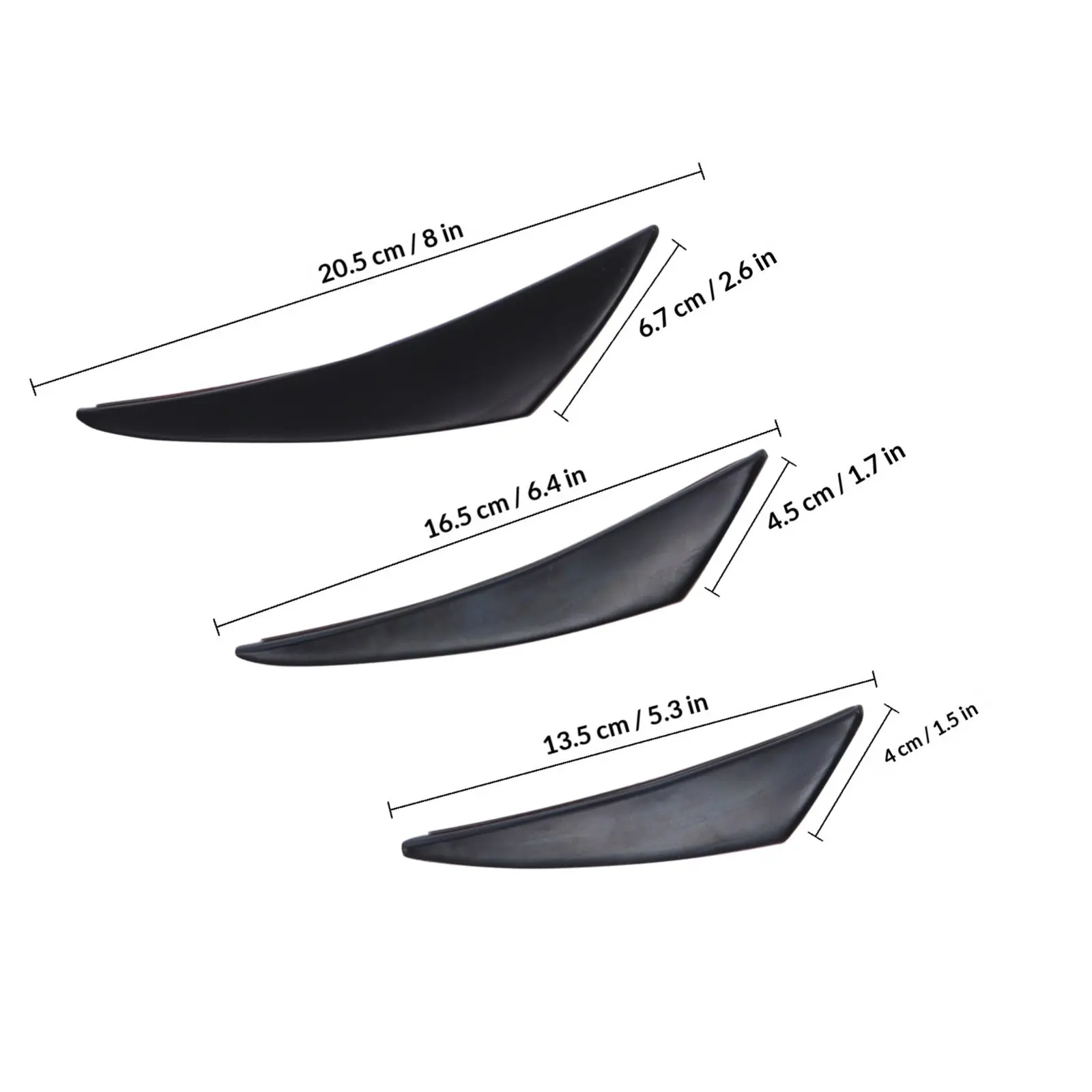 1Set Bumper Fin Diffuser Lip Splitter High-Quality Front Bumper Decor Car Accessories Front Lip Spoiler Car Accessories