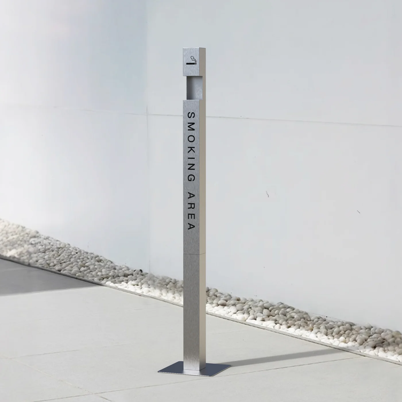 

Outdoor Smoke Column, Commercial Smoking Area Vertical Ash Column Cigarette Butt Bucket Stainless Steel Cigarette Butt Collector