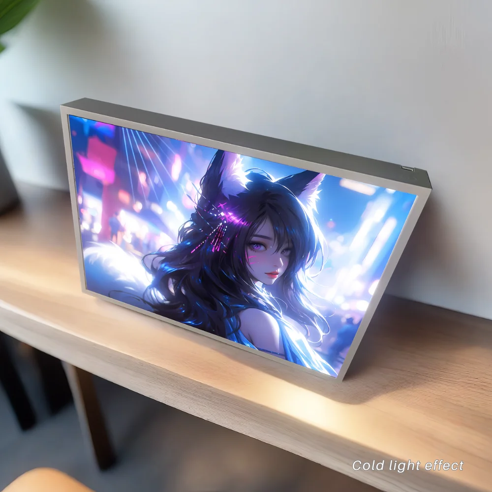 Led Anime Game Personage Fox Girl Ahri Light Painting Hd Cool Usb Dimming Sfeerlicht Gaming Room Desktop Neon Decoratie Cadeau