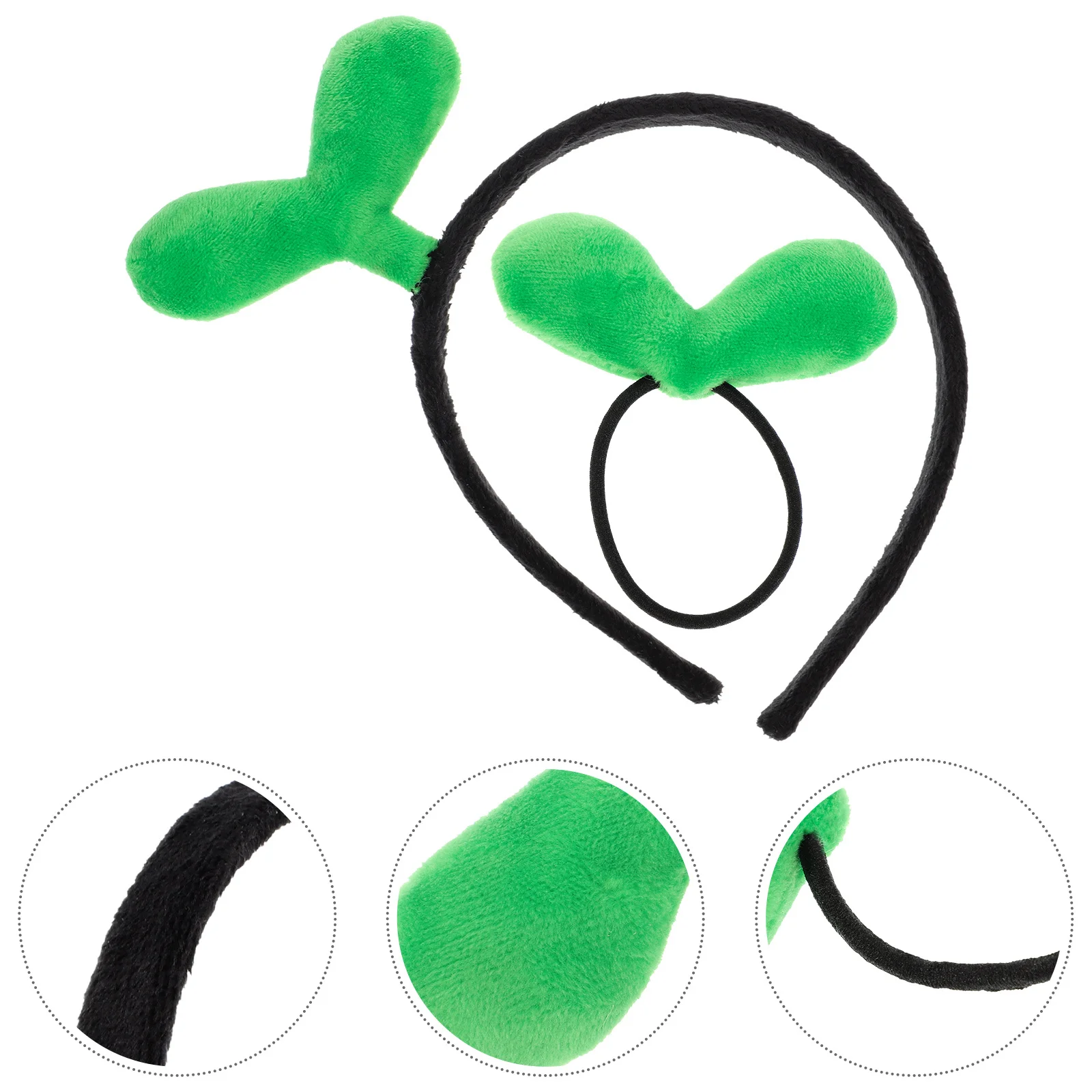 

2pcs Bean Sprout Hair Hoop Set Kids Headband With Hair Tie Decorative Party Outdoor Accessory Unique Headwear Gift For Children