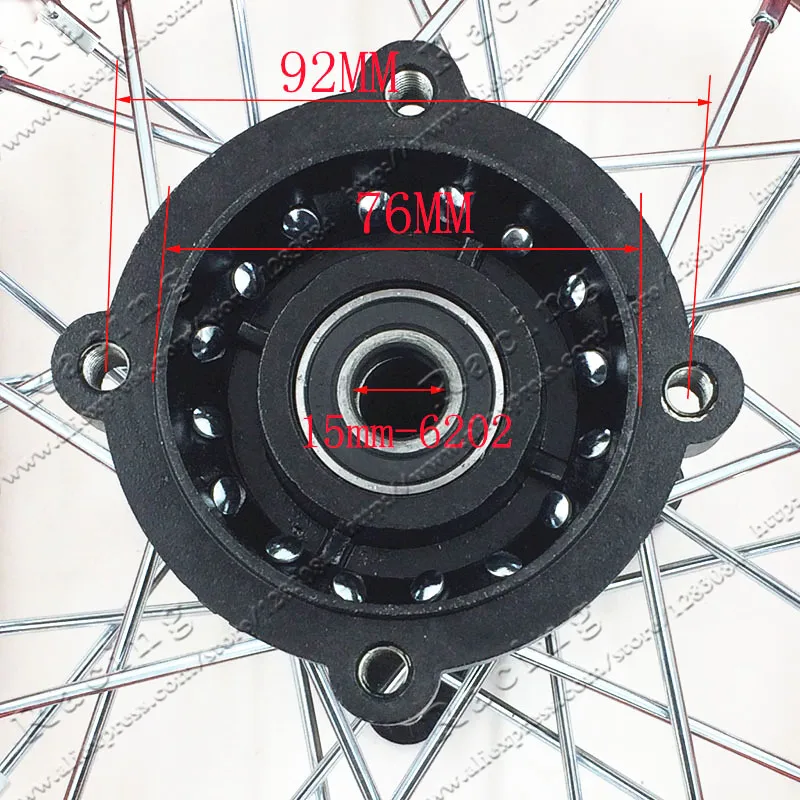 1.60-10inch Front 1.60-10 inch Rear Rims Aluminum Alloy Wheel Rims Black Hub for CRF50 XR50 70 Apollo SDG 50cc 110 125cc