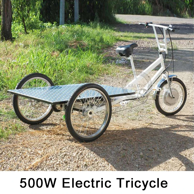 Heavy Load Three Wheel Flatbed Tricycle Two Rear Axle Cargo Tricycle For Sale