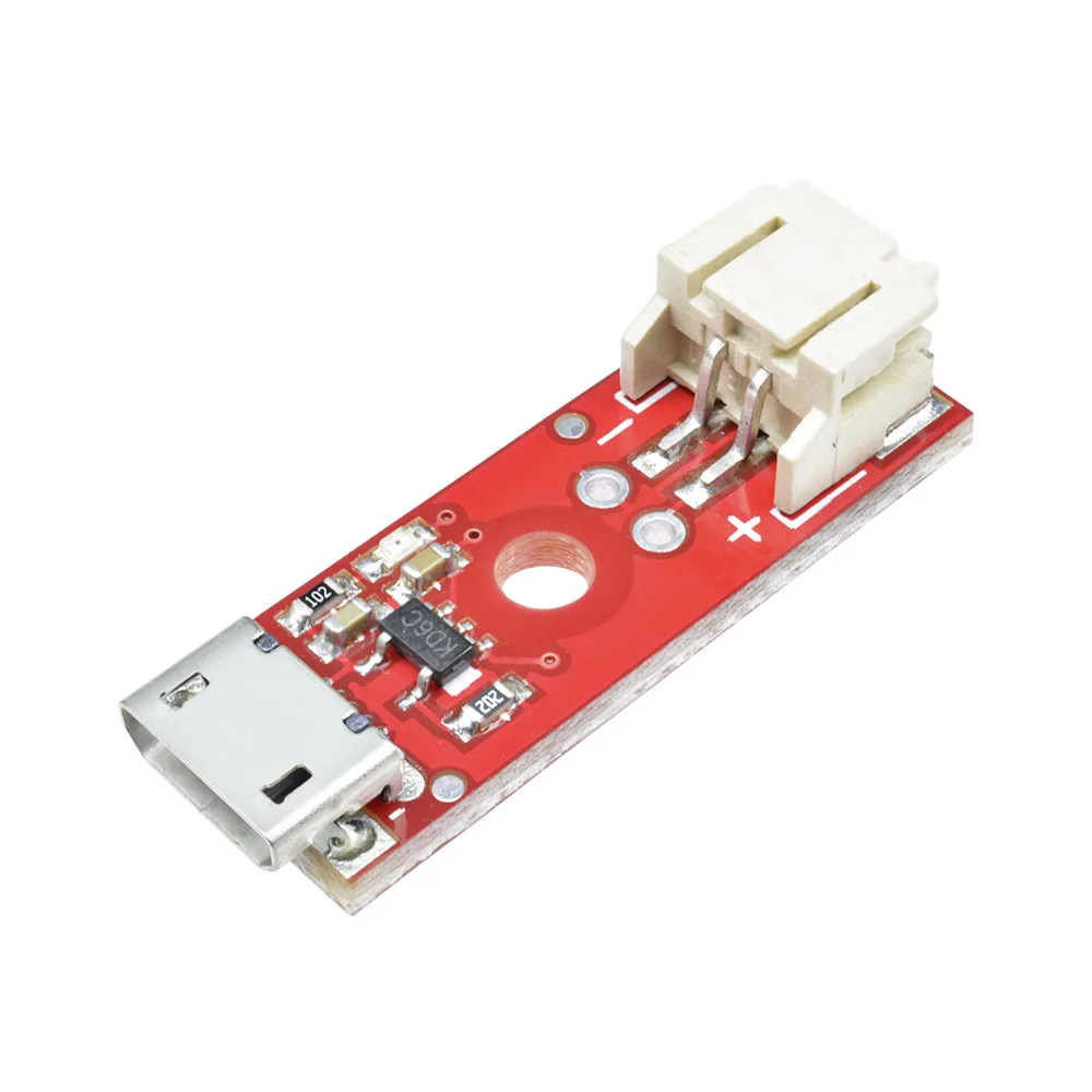 Diymore-cargador de batería de litio MCP73831, módulo de carga con interfaz Micro USB, Micro USB, 3,7 V, 500mA