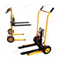 200Kg Load-Bearing Forklift Portable Manual Handling Stacker Light and Small Household Lift Truck Folding Flat Tiger Cart