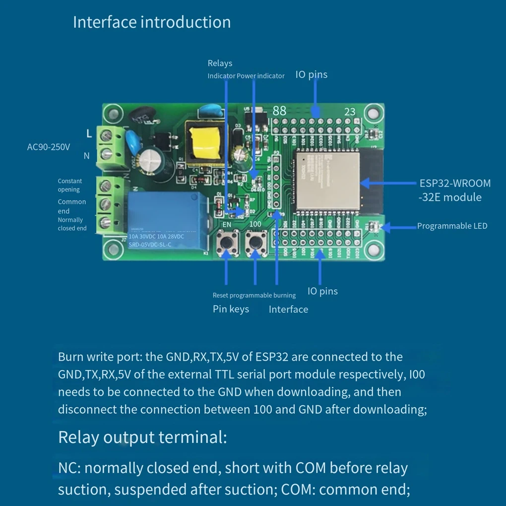 ESP32 Development Board With 100 Programmable Buttons Easy Secondary Development