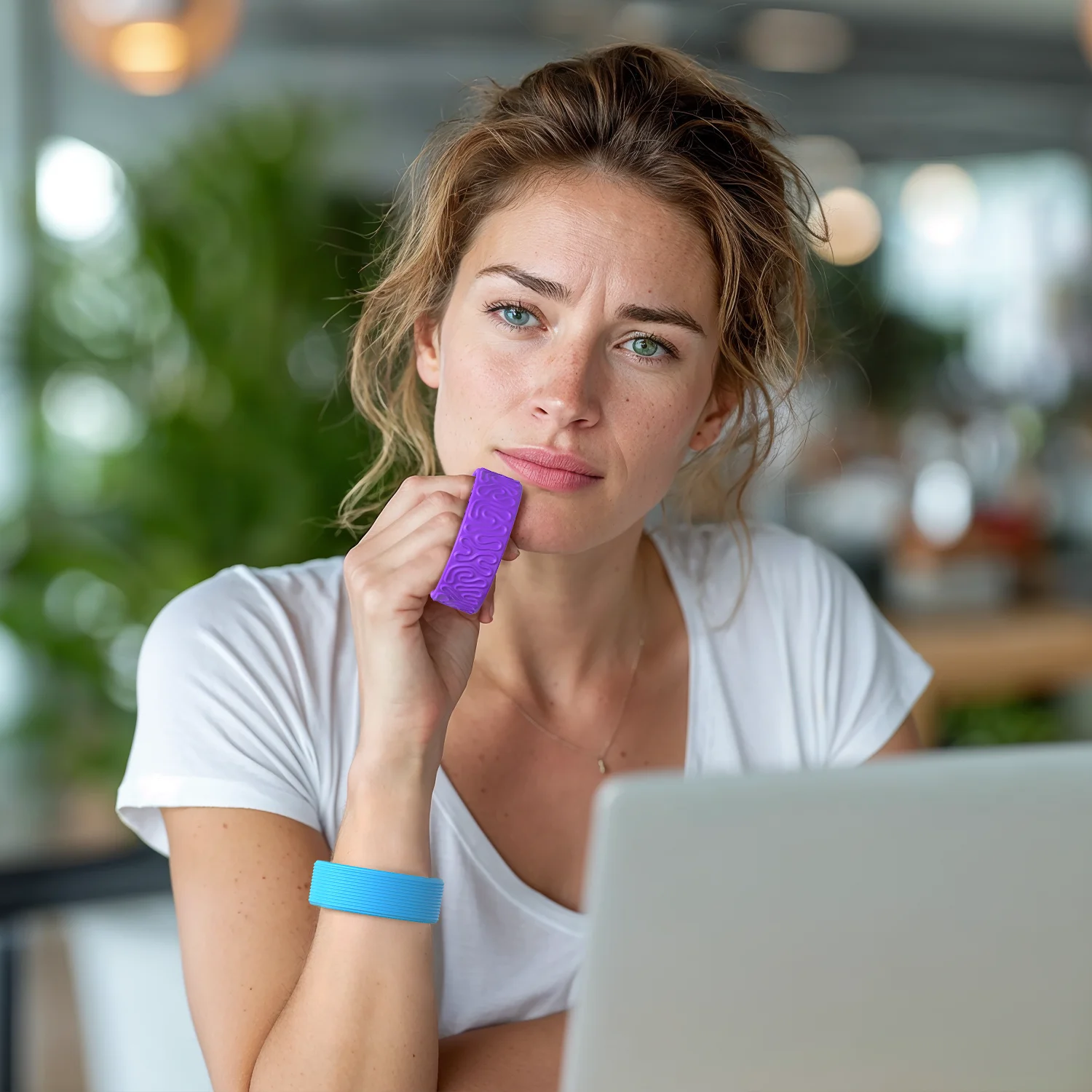 Bracciale sensoriale schiaffo Giocattoli agitati, Giocattolo antistress in silicone per bambini Bambini ADHD Autismo Calmante Antistress Ansità Confezione da 6