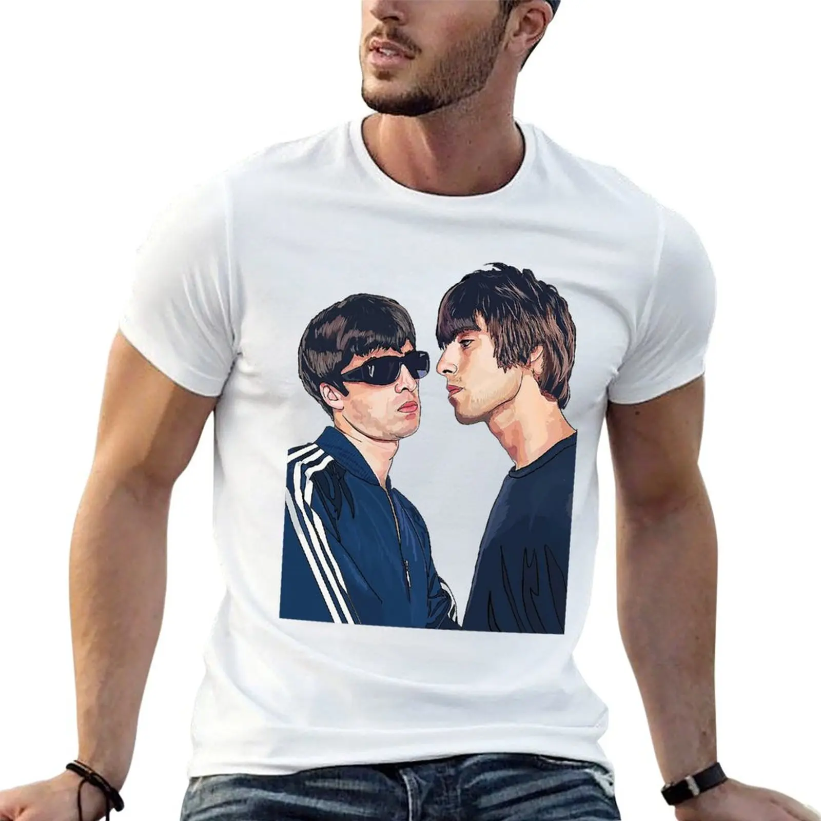 Funny Gifts For Band Liam Gallagher Cool Graphic Gifts T-Shirt Fashion Print Casual Short Sleeve