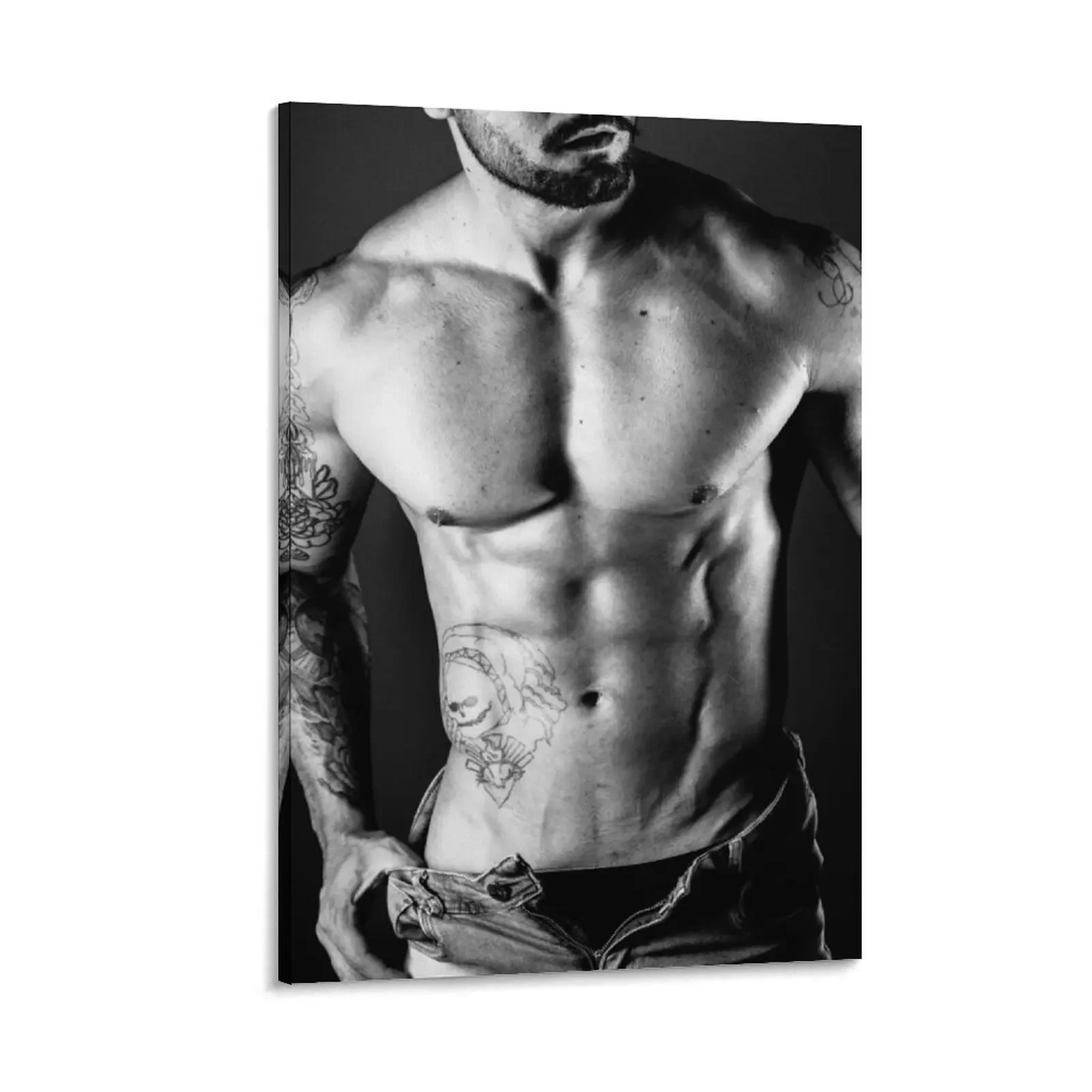 

Shirtless Man #3 Canvas Painting aesthetic room decoration vintage home decor office decoration home decor interior
