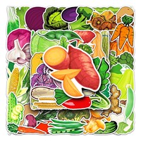 50Pcs Vegetable series Cartoon Cute Waterproof Sticker Skateboarding Snowboard Retro Vinyl Sticker