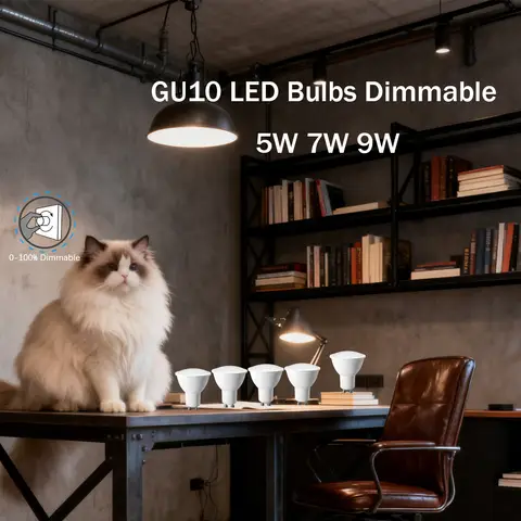 2pcs No Flicker 220V GU10 LED Bulbs Dimmable Warm Cold White,50W Equivalent 5W 7W 9W Track Light Bulb,Spot for Recessed Lighting