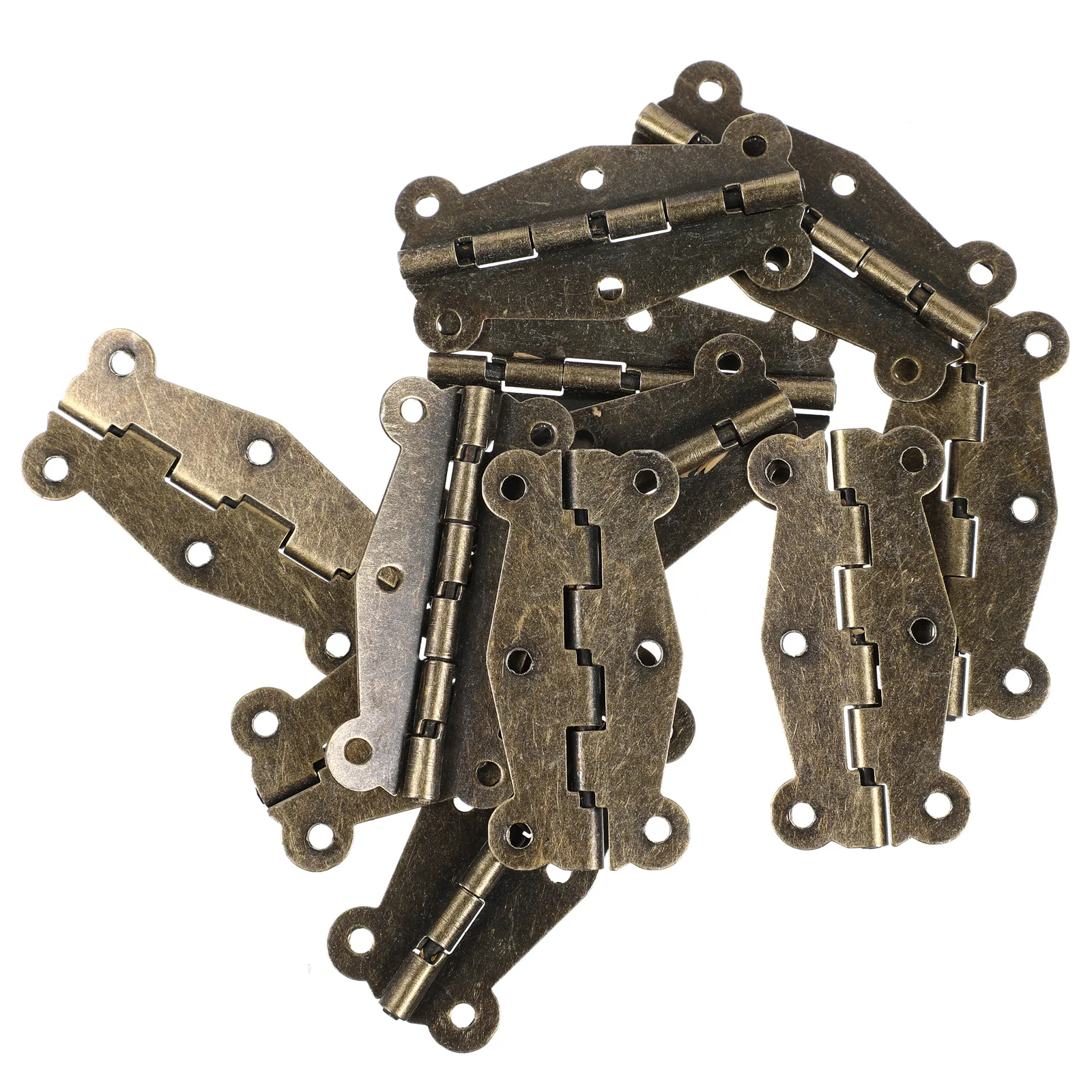 30 قطعة مفصلات فراشة خمر البرونزية الرجعية بعقب المفصلي لخزانة صندوق مجوهرات درج الأثاث ديكور صندوق أدوات خزانة مخفية #1