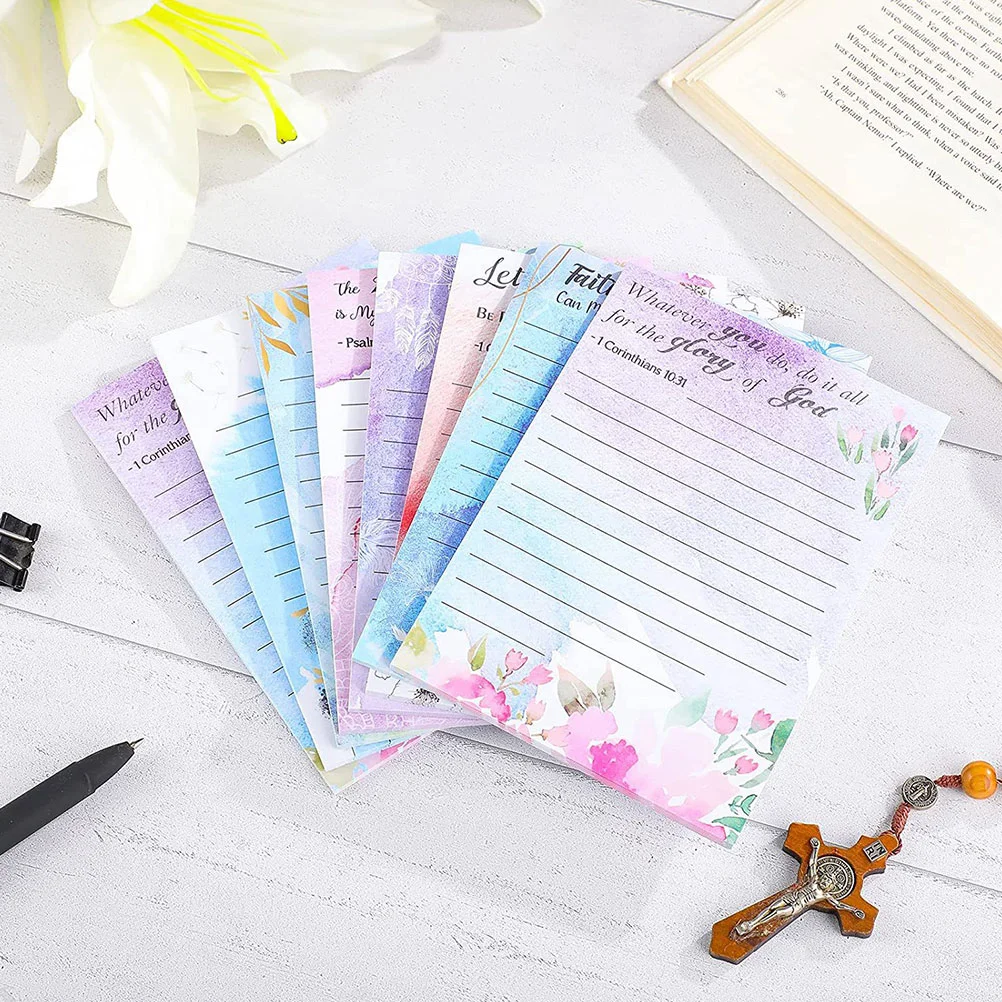 Multi-uso Suave Writing Memo Pads, Notebook Sticky Notes, Tabs, 8 Livros