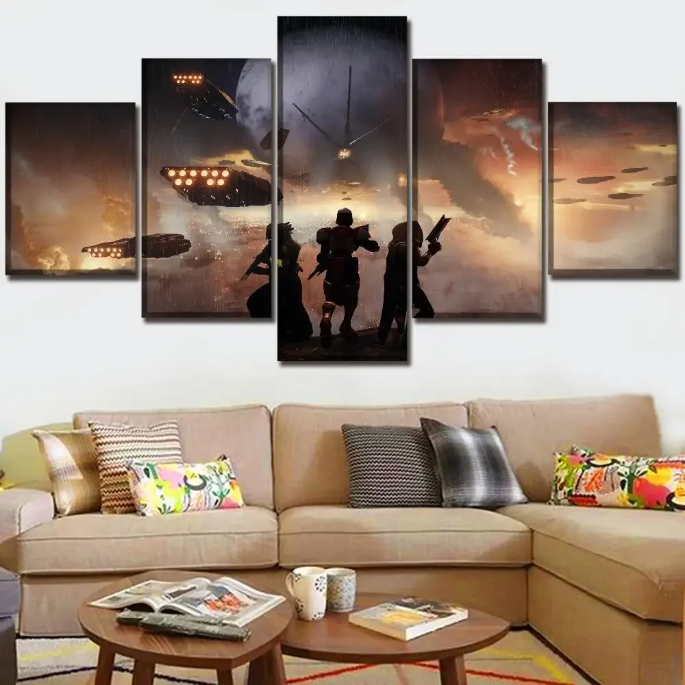 Juego Play Destiny 2, cuadro sobre lienzo para pared moderno de 5 paneles, pintura para sala de estar, dormitorio, decoración del hogar, imágenes decorativas
