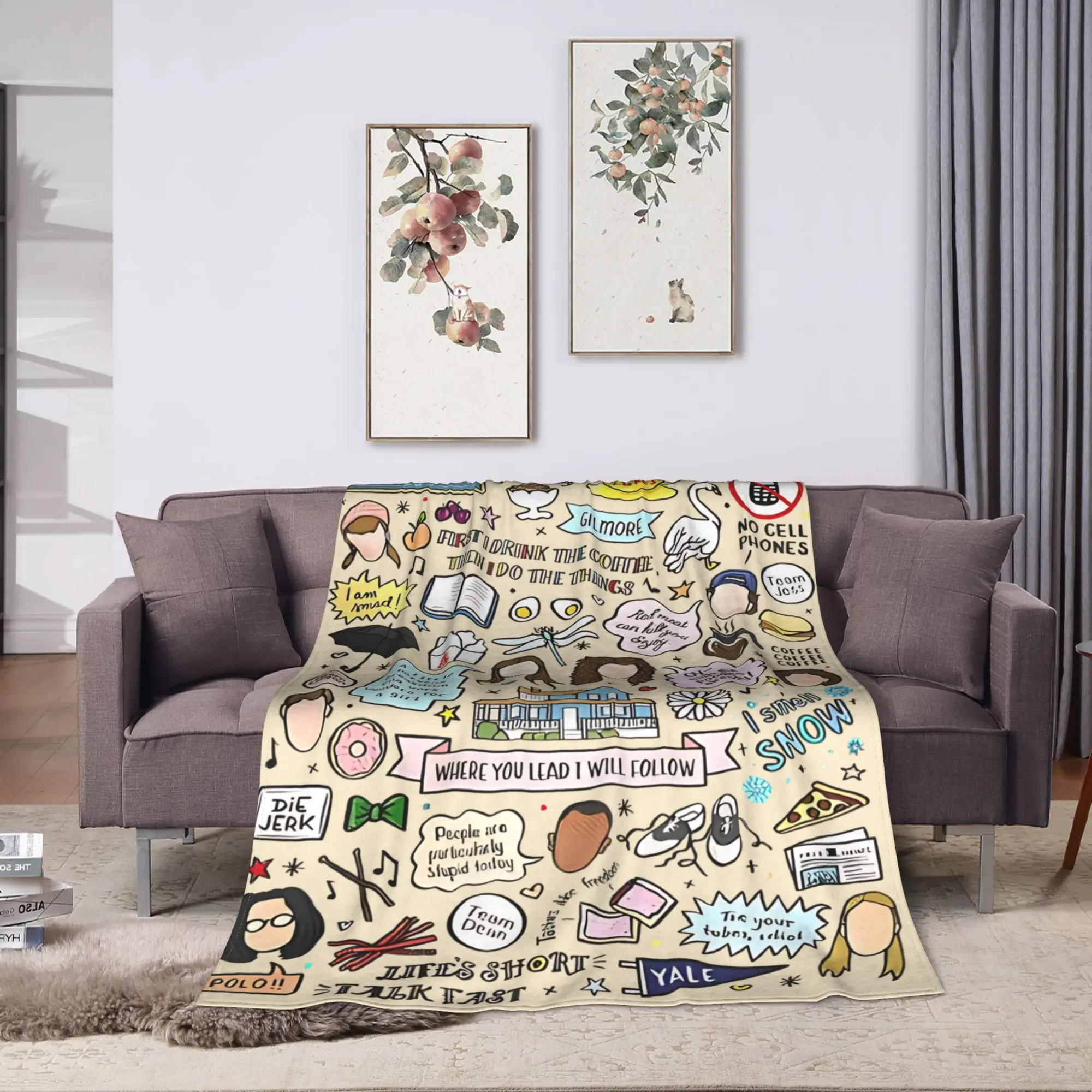 Gilmore Girls Blanket Coral Fl - Quality Home Textiles 评论和价格