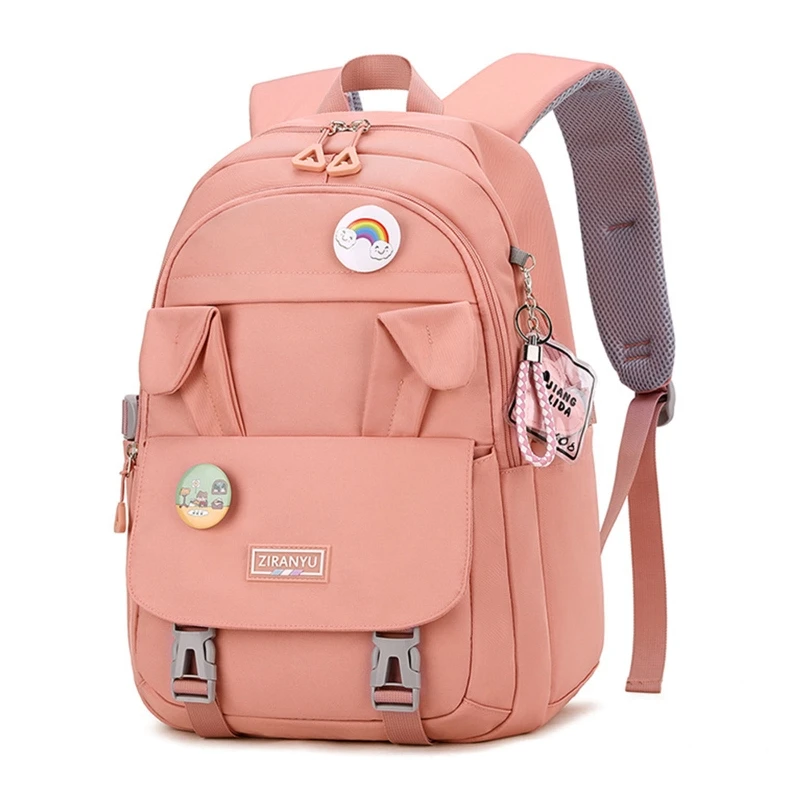 Mochila escolar con orejas conejo para chicas adolescentes, morral escolar capacidad, mochila bonita para bolsas