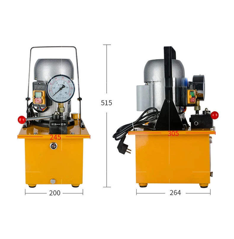 750W Electric Hydraulic Pump, Ultra High Pressure Oil Pump, Hydraulic Press, Foot Stepping Hydraulic Pump Station 7L