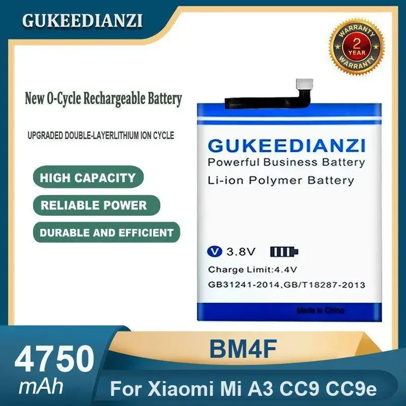 

High Capacity 4750mAh BM4F Mobile Phone Battery For Xiaomi Mi A3 CC9 CC9e