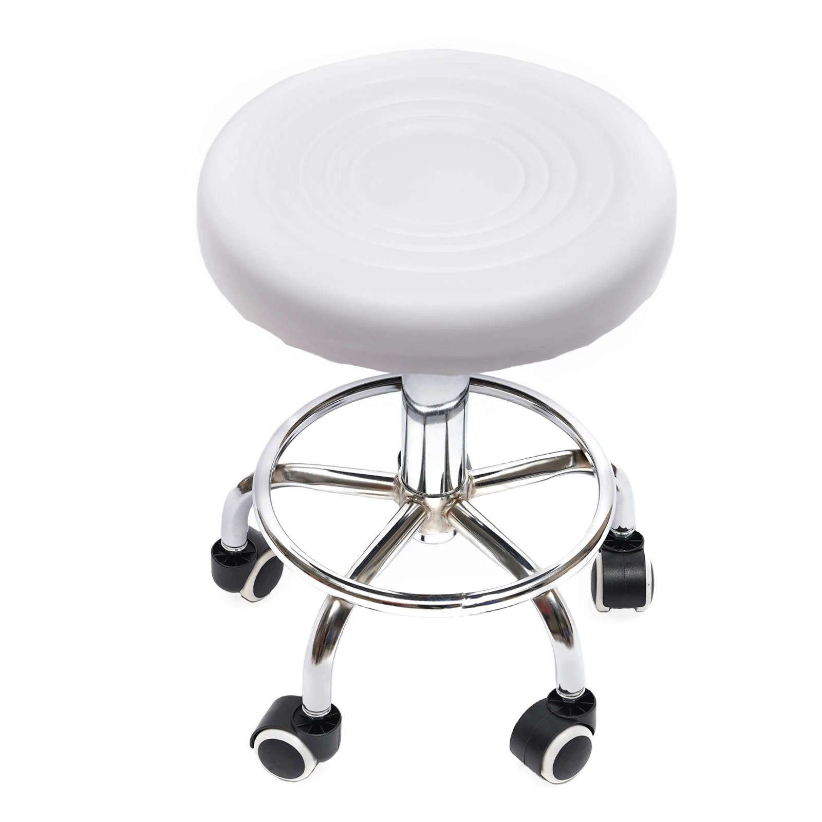 Adjustable Bar Stool Swivel Chair Beauty Salon Small Round Stool for Hair Salon with Swivel Wheels