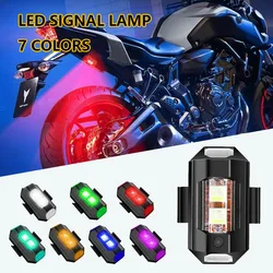 Luce di avvertimento per moto a LED 7 colori Mini Drone Luce stroboscopica Segnale anti-collisione Lampada posteriore per bici Lampada notturna lampeggiante per auto