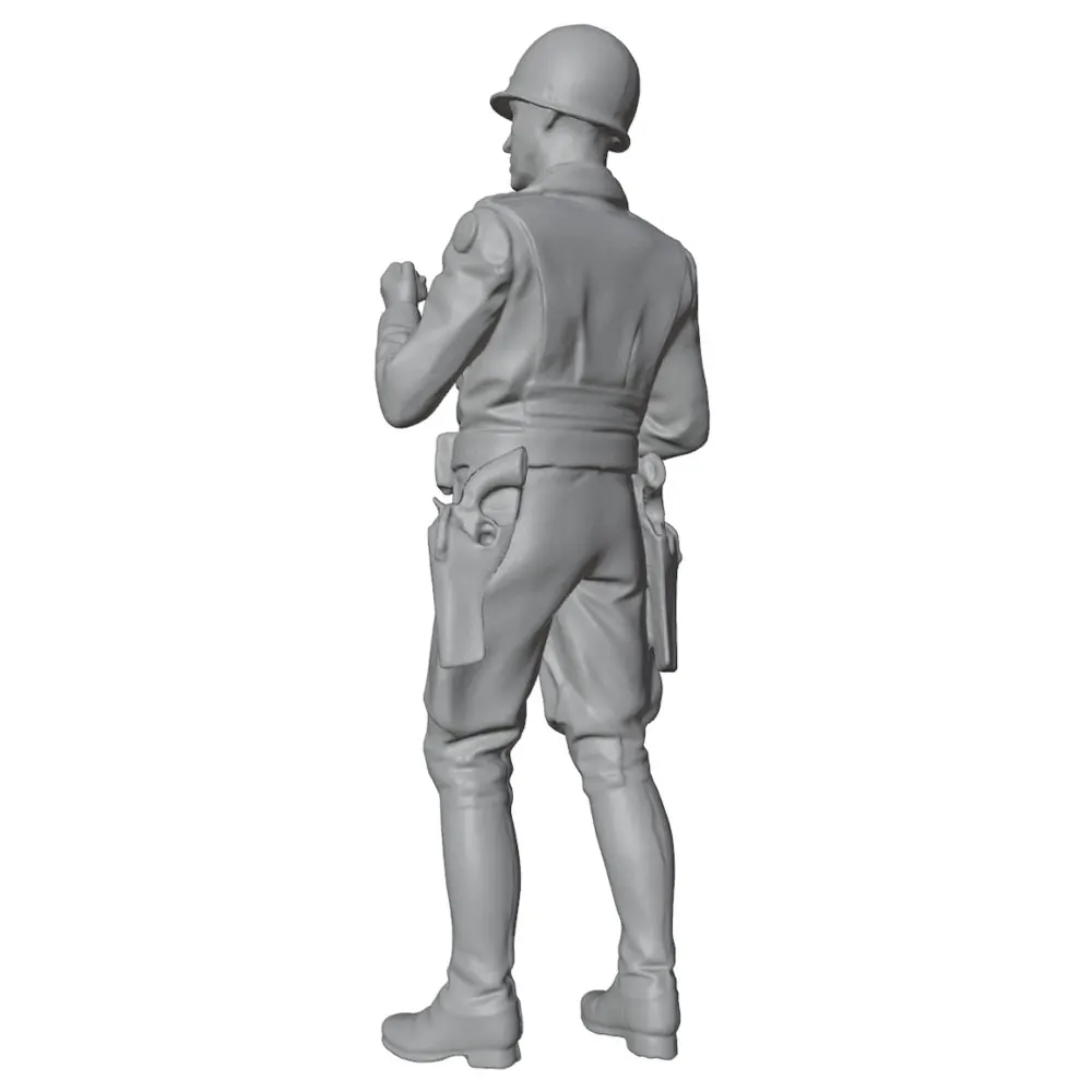 Statue Miniature en résine modèle d'officier 1/24, 75mm, Kit de modèle fait à la main, imprimé en 3D non peint, nécessite une peinture à la main, modèle en résine