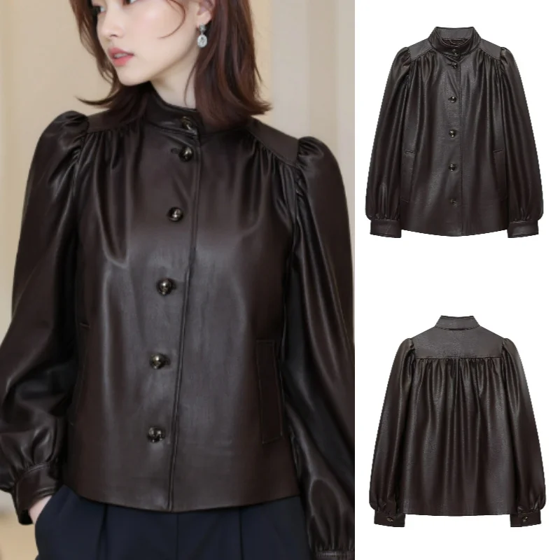 

Женская модная сексуальная куртка с покрытием, осень 2024, модная тенденция, верхняя одежда для стильных повседневных мероприятий