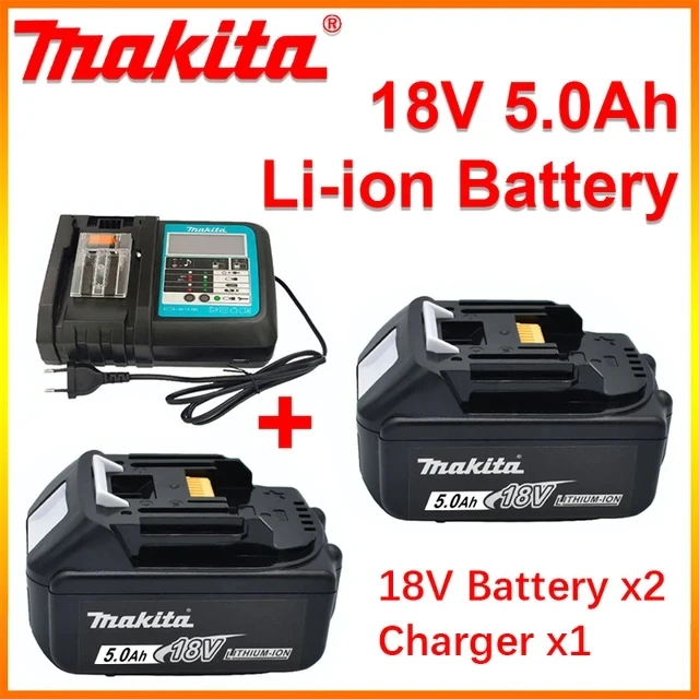 

Original Makita Lithium ion Rechargeable Battery 18V 5000mAh 18V Drill Replacement Batteries BL1860 BL1830 BL1850 BL1860B