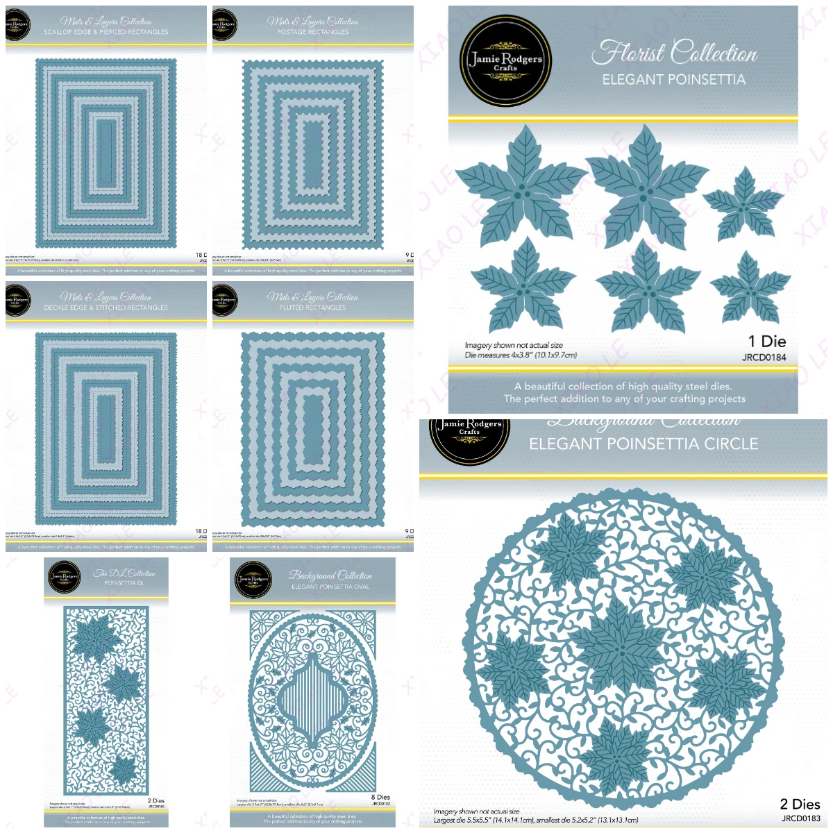 

2025 New Scallop Edge Fluted Rectangles Metal Cutting Dies Scrapbook Diary Decoration Stencil Embossing Template DIY Greeting