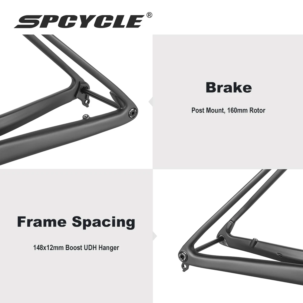 Spcycle M08 T1000 الكربون MTB الإطار 29er السفر 110 مللي متر BSA 73 مللي متر أنبوبة رأسية زاوية 67 °   إطار كربون للدراجة الجبلية بتصميم هندسي حديث 29