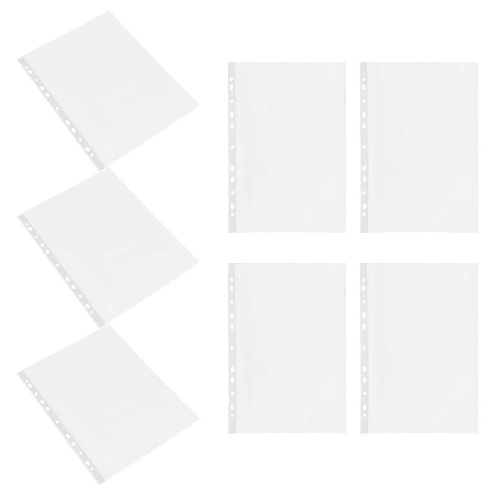 

100 шт. прозрачных файлов-вкладышей для документов из полипропилена, органайзеры для офиса, школы и учебы