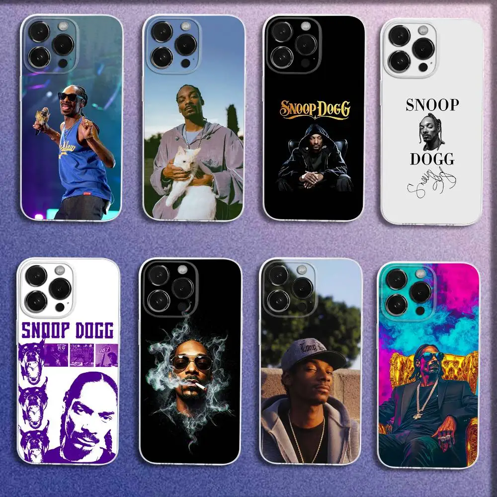 

Rapper S-Snoop Dogg Phone Case For iPhone 16,15,14,13,12,11 Plus,Pro,Max,XR,XS,Plus,E,Mini Transparent Cover