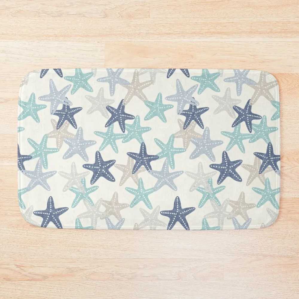 

Starfish - beach nautical - costal blue Bath Mat Home Decor Carpet Bathroom Slip-Resistant Carpet Anti Slip Mat