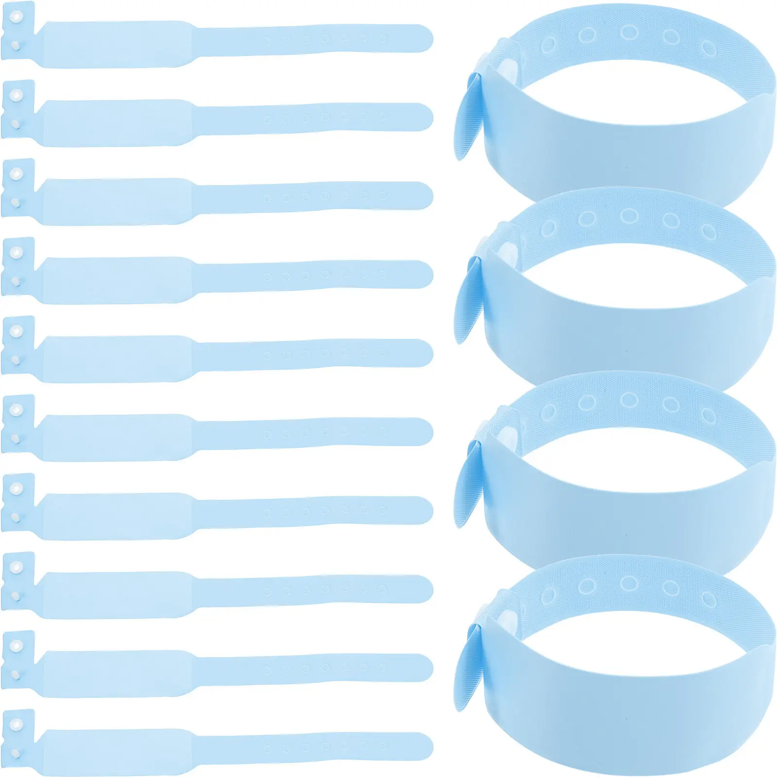 

100Pcs Waterproof Id Wristbands Disposable PVC Identification Bands for Hospital Use Writable Secure Fit