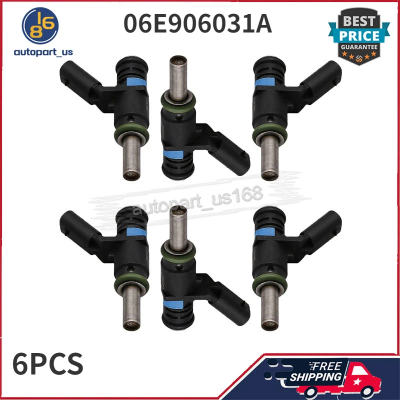 For 2016-2018 AUDI A6 3.0L 2016-2018 AUDI A7 3.0L 2015-2018 AUDI A8 3.0L 2017-2019 AUDI Q7 3.0L 6PCS Fuel Injectors 06E906031A