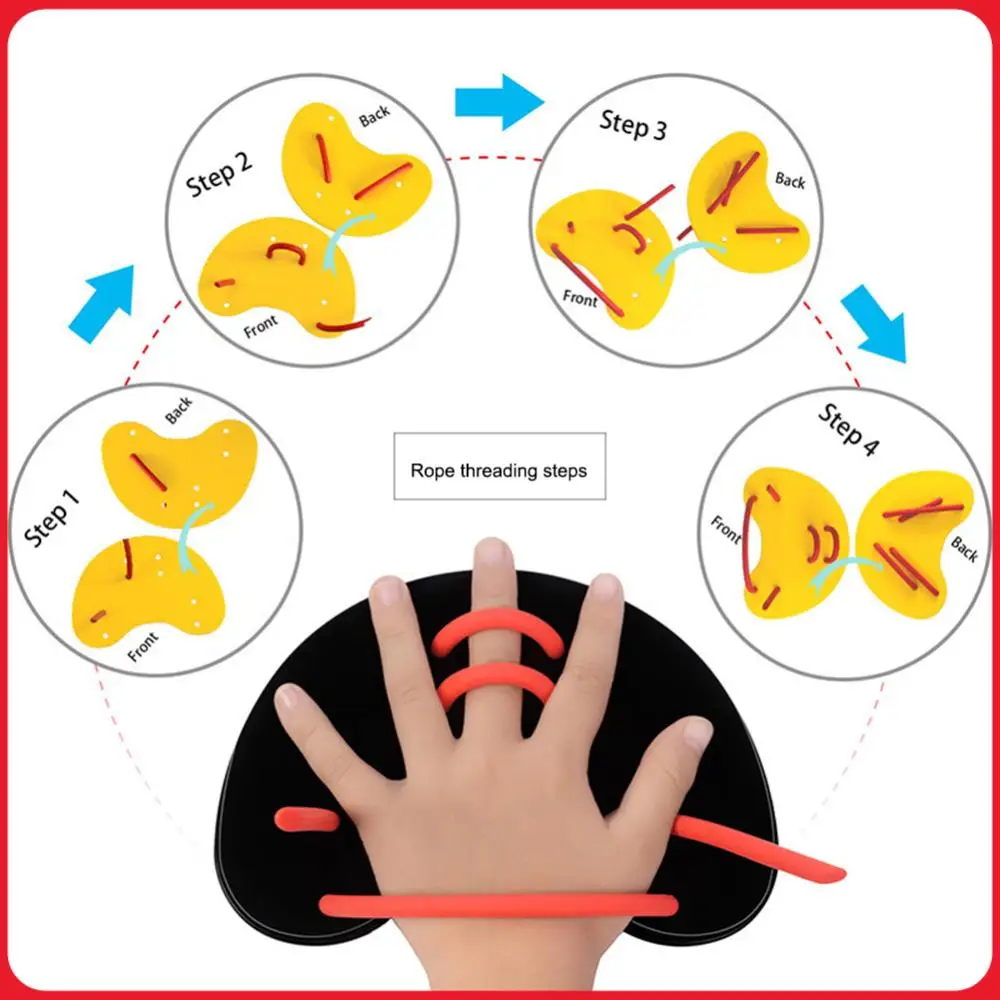 Silicone Swimming Paddles Girdles Safe Water Sports Gloves Paddle Lightweight Portable Adjustable Auxiliary Teaching Accessories
