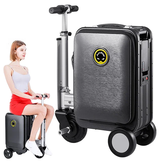 

Laptop Front Pocket Business Style Travel Carry on Trolley Aluminum Suitcase Luggage