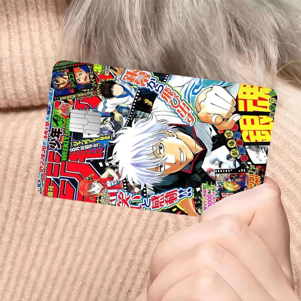 جينتاما أنيمي أنماط مختلفة بوكر ملصق فيلم الشريط الجلد لبطاقة الائتمان بطاقة الخصم رقاقة كبيرة #5