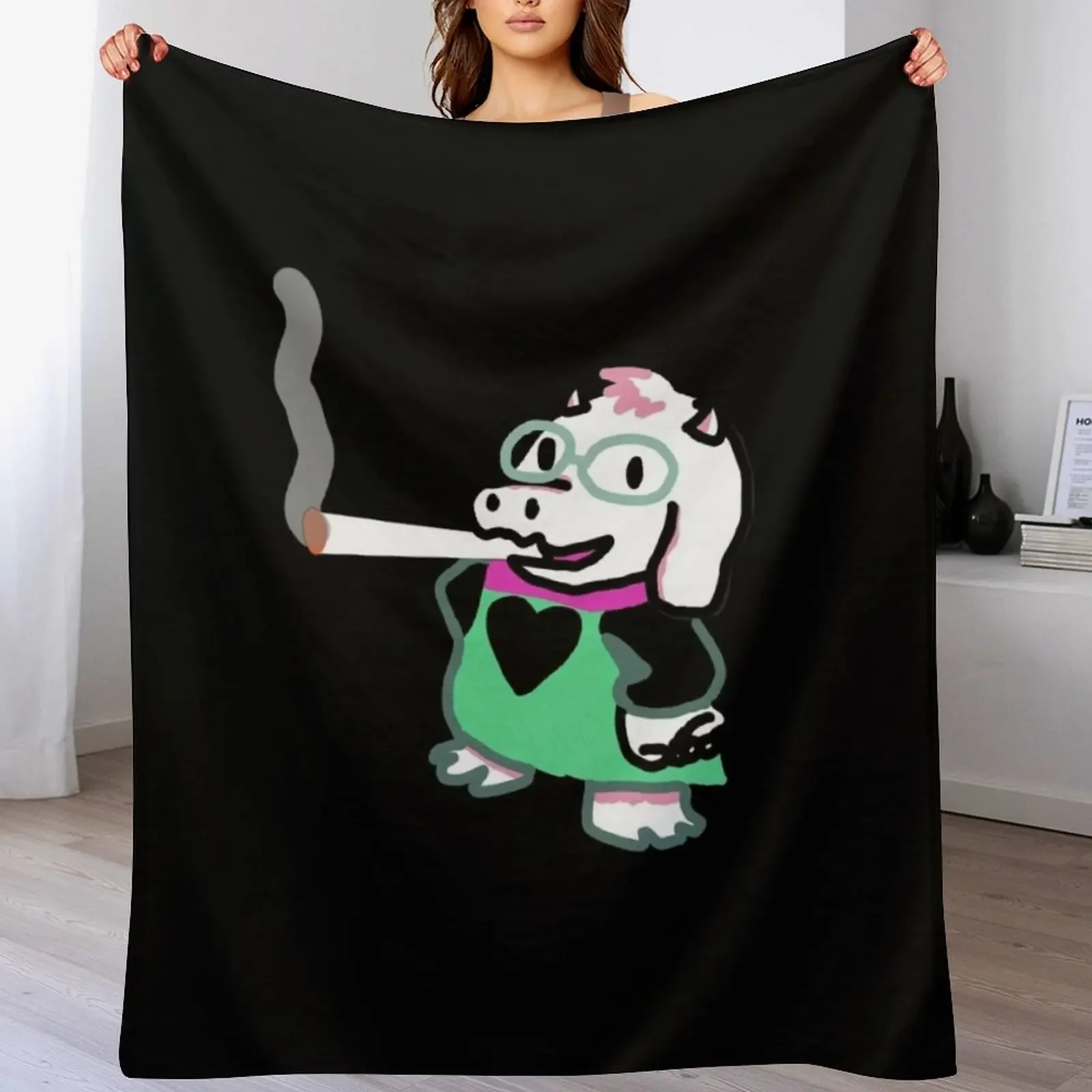 Ralsei Blunt design Throw Blanket Soft Flannels sofa bed Blankets