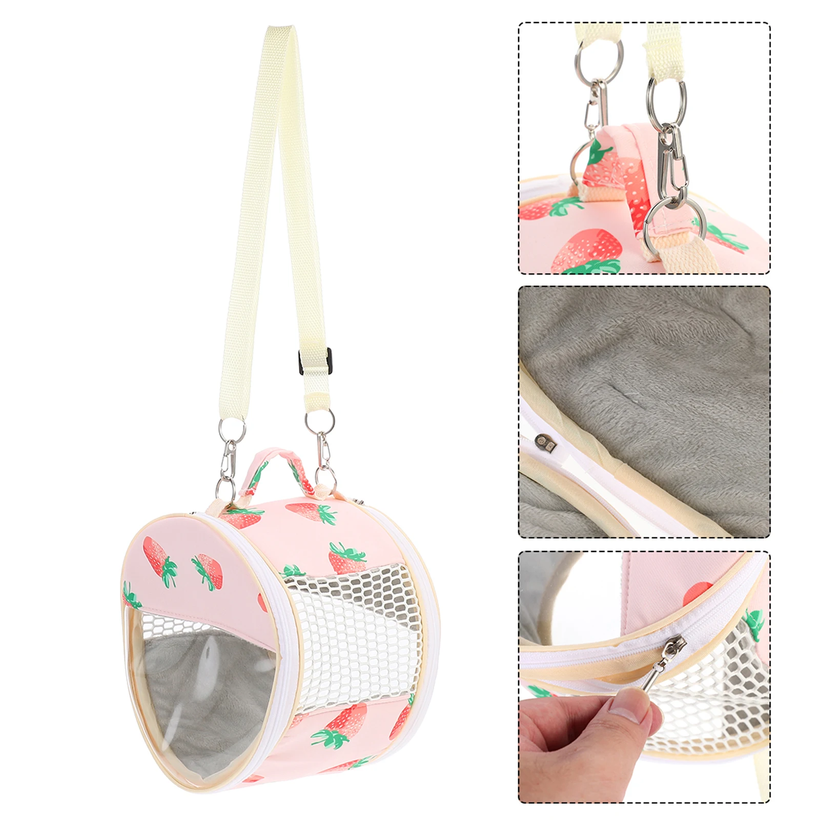 

Small Pet Carrier Bag for Hamster Rat Mice Chinchilla Portable Outdoor Travel Handbag with Air Circulation Comfortable Design