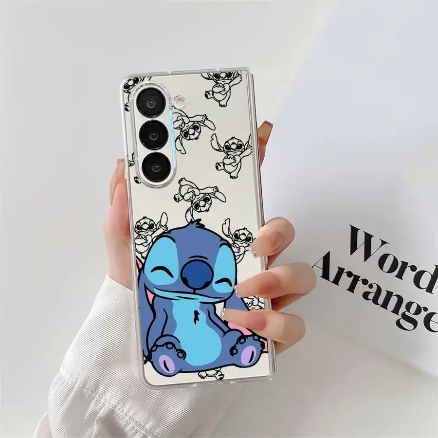 Funda rígida para teléfono Samsung Galaxy ZFold7 ZFold5 ZFold4 ZFold3 Z Fold 7 6 5 4 3 ZFold6 Disney Stitch Angle